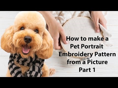 Making a Pet Portrait Embroidery Pattern from a Picture Part 1