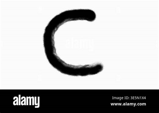 Black letter C drawn with brush strokes Stock Video Footage - Alamy
