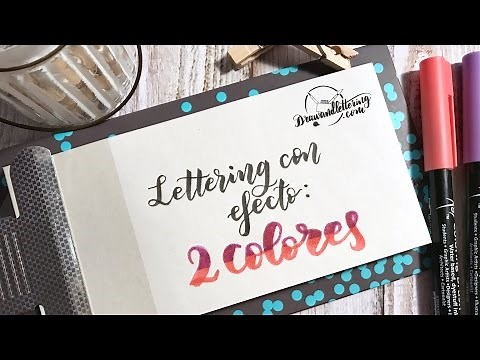 Lettering con efecto: dos colores