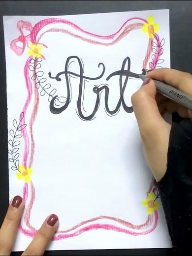 Easy Art Title Page Design 🌈 | From Blank Page to Beautiful