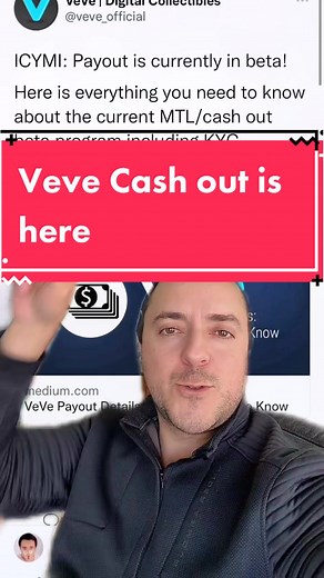 What do you think of the Veve Cash out so far? #veve #vevecollectibles #nfts #nft #xyzcba