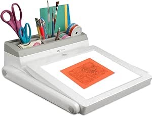 OttLite LED Light Box and Task Lamp Station | 3 Brightness Levels, 2 Storage Areas, Transformable | Great for Home, Office, Vinyl Weeding, Workshop, Crafters, Artists, Students
