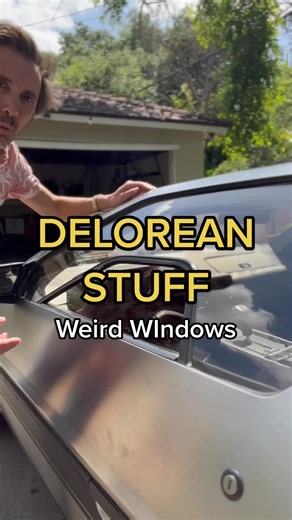 Why are #delorean #windows #split ? #dmc #timemachine #backtothefuture #bttf #ac #why #dougdemuro #jaylenosgarage #classiccar #80s