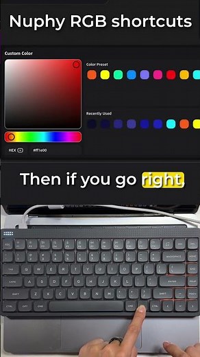 ⌨️ Change colors and patterns easily with Nuphy keyboard RGB shortcuts