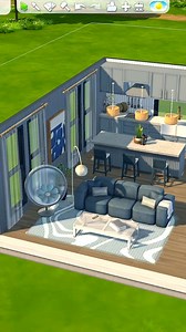 💙How about an all blue tiny house?!💙 I actually really enjoy doing the one color builds! Let me know what color you want to see!! #sims4speedbuild #ts4build #sims4 #TheSims4 #ts4cc #ts4 #simstok | nicholebuilds