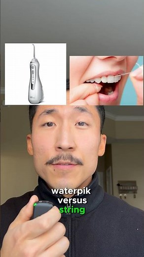 Waterpik vs regular floss - Which is better? 🤔 #teeth #dentist #floss #waterpik