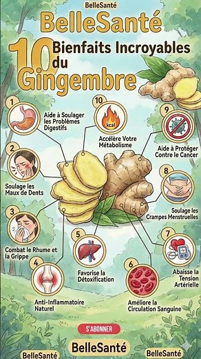 10 Bienfaits du Gingembre que Vous DEVEZ Connaître 🍃 | Belle Santé
