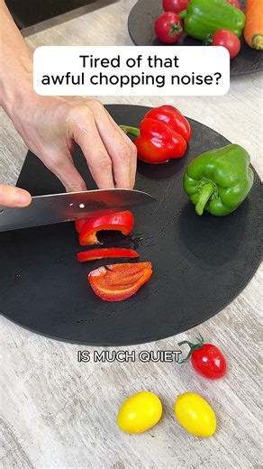 I didn’t realize how loud my old board was #cuttingboard #homecooking #kitchentest