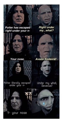 “Potter Escaped Under Your Nose 😭 | Voldemort vs Snape Meme”