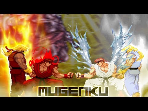 Mystikblaze Evil Ryu & Reu Evil Ken vs Angel Ken & Holy Ryu. Street Fighter MUGEN Multiverse