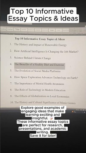 Top 10 Informative Essay Topics & Ideas