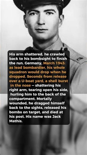 Arm Shattered, He Crawled Back To His Bombsight #short #history #ww2