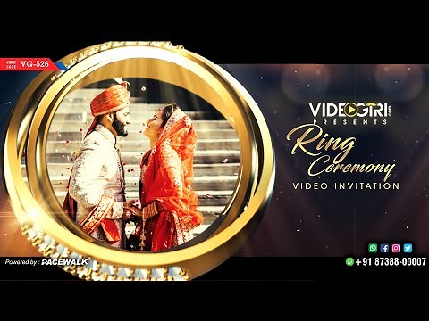 Ring Ceremony Invitation Video | Engagement Invite Video for WhatsApp | VG-526