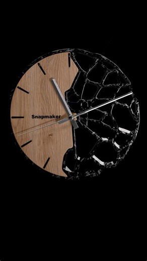 Craft Channel on Instagram: "Custom Carbon Fiber Look Clock – 3D Printed + Laser Cut! I built this unique wall clock with 3D printed parts using the fully modular 3D printer Snapmaker Artisan, enhanced it with a carbon water transfer coating and finished it with a laser-cut MDF wood veneer. Huge thanks to @Snapmaker for making this video possible! Check out the Artisan Premium 3-in-1 3D Printer, Laser Cutter, and CNC Machine featured in this build. Whether you’re into 3D printing, laser cutting,