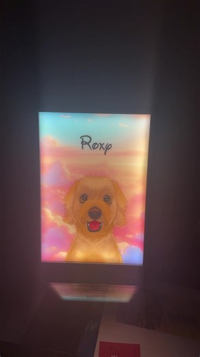 My brother got me one of the most thoughtful Christmas gifts ever & it just came in the mail. We had to put our beloved 16 year old cockapoo Roxy down in December 2023 & I took her death particularly hard. He recently became a wine sommelier & asked me to send him my favorite pictures of Roxy because his instructor was getting a cockapoo and wanted to show him Roxy (this was a lie to get a Roxy photo). I sent him my favorite picture (which is in this picture) and he had it made. This is how I en