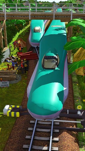 Kereta Cepat Melintas Saat ada Perbaikan #train #railway #keretaapi #simulator #automobile