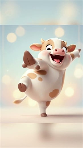 Clara the Disco Cow #animalkingdom #cartoonanimals #animalshorts #cuteanimals #funnyanimalvideo