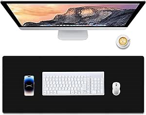 Galdas Gaming Mouse Pad XXL XL Large Long Extended Big Mousepad Non-Slip Rubber Keyboard Mouse Pad with Stitched Edges for Laptop Home Office (31.5x11.8x0.08 Inch) … (Black)