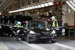 Here's a glimpse at Tesla's Model Y production line at Shanghai Gigafactory