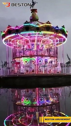 38 Seats Carousel Rides For Sale in the Night View