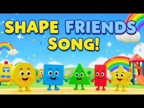 Shape Friends Song! | Fun Nursery Rhyme to Learn Shapes