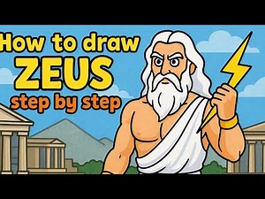 How To Draw and Color Cartoon Greek God Zeus