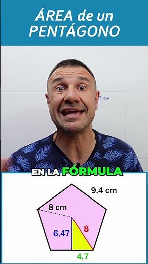 AREA of a REGULAR PENTAGON #pentagon #apothem #mathfromthekitchen #foryou #math #areas