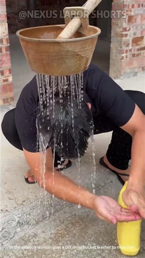 Genius DIY Shower! Lever Bucket Washer for Easy Hair Washing