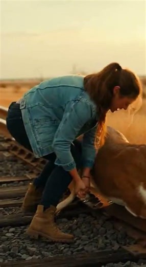 Girl Saves Deer Seconds Before Train Hits | Realistic Mobile Footage”