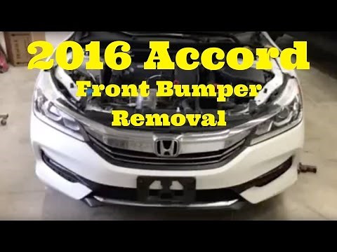 2016 2017 Honda Accord ----- Front Bumper Removal Replace install How to Remove