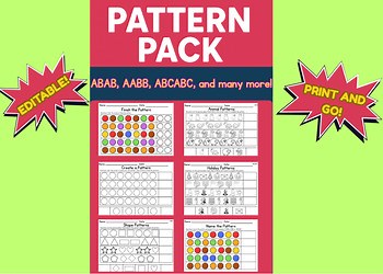Pattern Pack Activities: Cut & Paste Patterns for Kids
