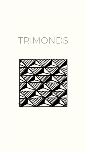 Trimonds Zentangle Pattern | Relaxing Step by Step #shorts