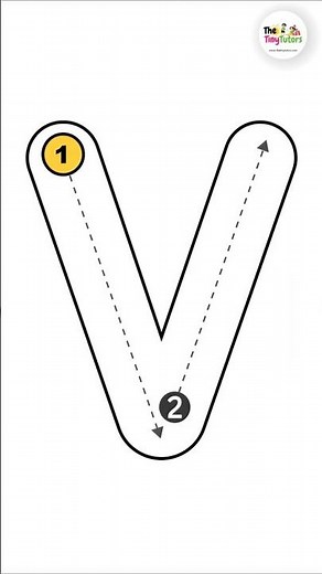 How to Write Letter V | Learn to Write Alphabet V for Kids #alphabetwriting #learnabc