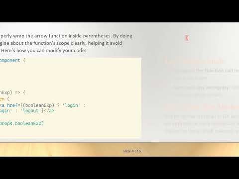 Fixing the '}' Expected Error in React Component Render Method Using JSX
