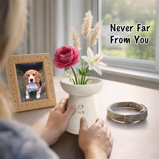 Pet Urns for Dogs, Dog Memorial Urn With Vase,custom Dog Urn With Name and Date,pet Loss Gift - Etsy