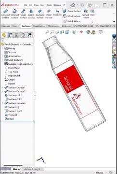 “Transparent Plastic Bottle Design in SolidWorks #shorts #viral