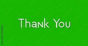 Thank You Animation. Animated motion graphic thank you on the green screen with alpha channel. Great for celebrations, wishes, events, messages, holidays, and festivals. Background editable