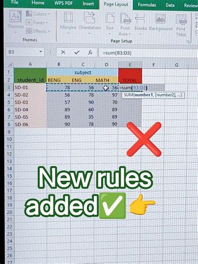✅ New technique for adding in excel. #shortvideo #youtubeshorts