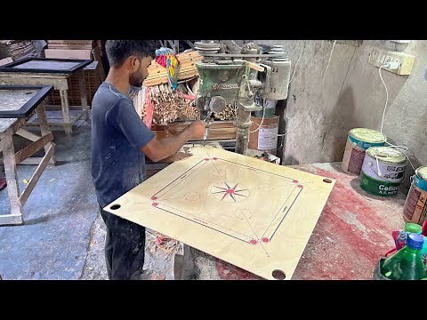 Amazing Prosses of Making Carrom Board. Carrom Board Manufacturing Process Step By Step.