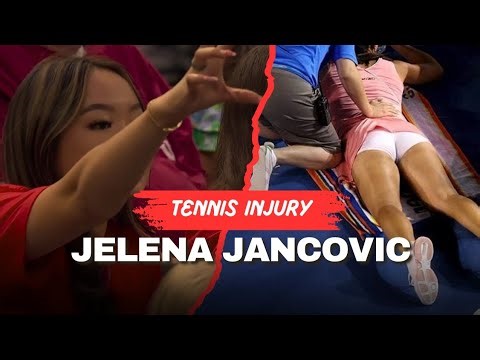 Shocking Scene 😳 Jelena Janković Injury Stops Play