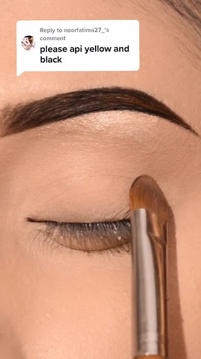 Yellow and Black Eye Makeup Tutorial on Kaleezamakeup