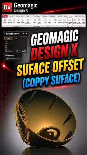 GEOMAGIC DESIGN X COPPY SUFACE Suface OffSet #geomagic