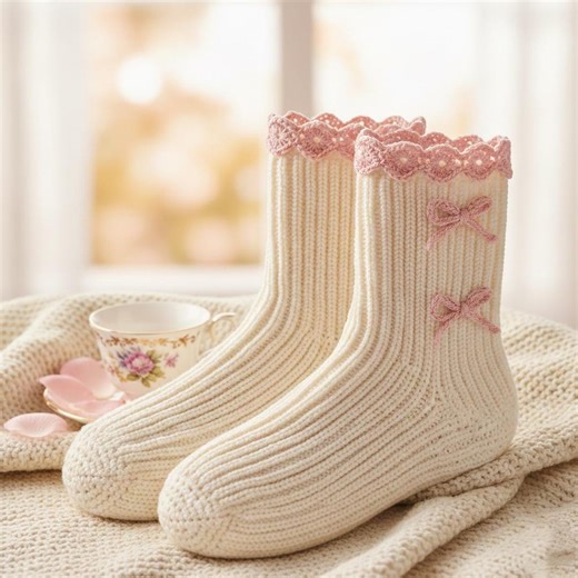 Best Crochet Sock Pattern For Beginners, Custom Fit Crochet Sock Pattern, Modern Crochet Sock Pattern