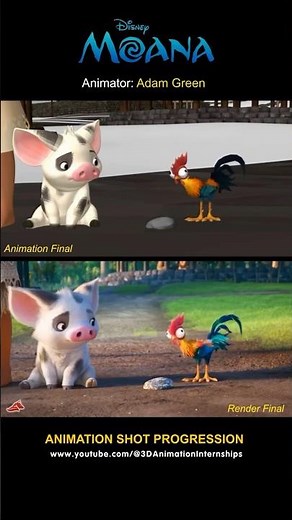 MOANA | Heihei & Pua Shot Progression