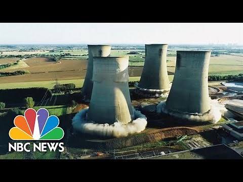 WATCH: Controlled Demolition Of U.K. Power Station Towers