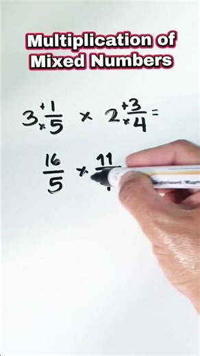 Multiplication of Mixed Numbers #maths #fraction #multiplicationoffractions #multiplyingmixednumbers