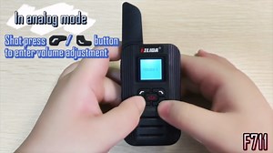 F-711 DMR Digital Analog Dual Mode Mini Wlakie Talkie,Rechargeale,USB-C, with Programming Cable,Portable Two Way Radio for Hotel,Security,School,Indoor,Ourdoor Sport,Black 1 Pack