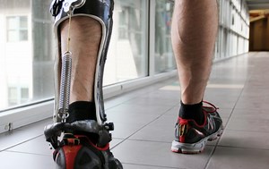 An unpowered exoskeleton decreases the energy required for walking