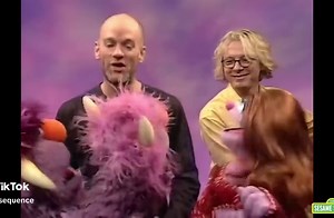 That time R.E.M. performed “Happy Furry Monsters” on Sesame Street. #rem #sesamestreet