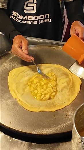 Egg And Banana Laos Roti, Loas Street Food